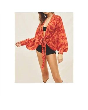 Dress Forum Smell The Roses Kimono - Red
