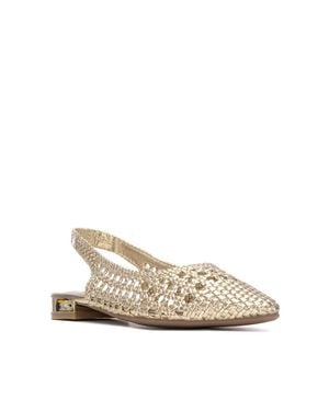 Xti Slingback Braided Flats - Natural
