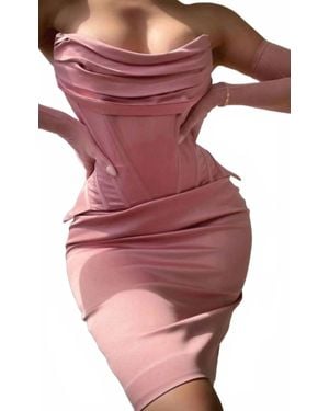 Miss Circle Medusa Corset Dress - Red