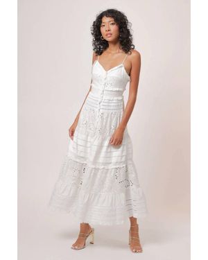 Line & Dot Pixie Maxi Dress - Natural