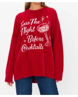 Show Me Your Mumu Classic Crewneck Sweater - Red