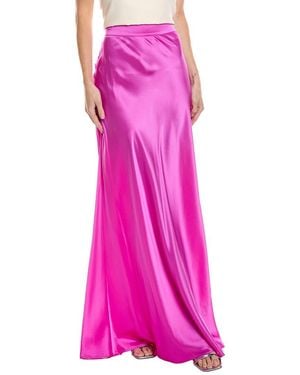 L'Agence Ryker Waistband Silk Bias Skirt - Pink