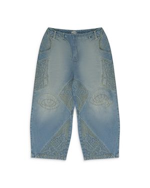 House of Errors Moto Straight-Fit Jeans - Blue