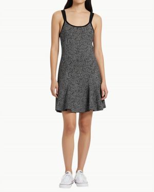 Ramy Brook Lidia Sleeveless Metallic Sweater Mini Dress - Black