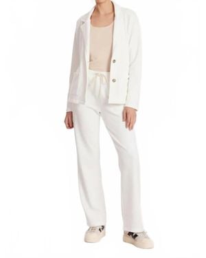 Mod-o-doc Long Sleeve French Blazer - White