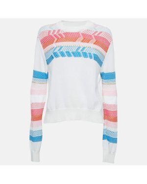 Peter Pilotto Patterned Knit Full Sleeve Sweater - Blue