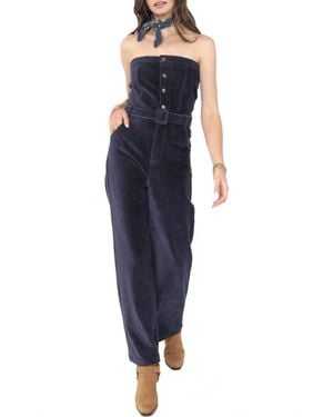 Sadie & Sage Morrison Strapless Jumpsuit - Blue