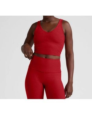 Beyond Yoga Spacedye Good Day Cropped Tank Top - Red