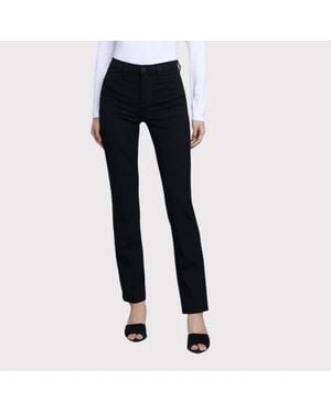 L'Agence Dean High Rise Straight Leg Jean - Black