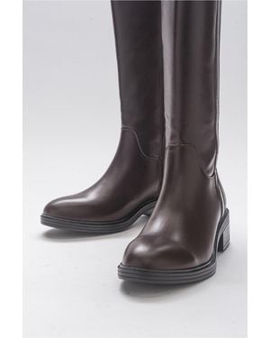 Forever & Always Shoes Acro Leather Boot - Black