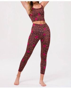 Onzie High Rise Midi Legging - Red