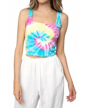 NSF Mira Square Neck Crop Tank - Blue