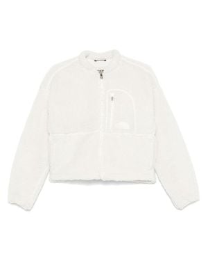 The North Face Cropped Plush Fleece Sweater - White