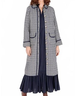 Neve & Noor Lilibet Quilted Gingham Jacket - Blue