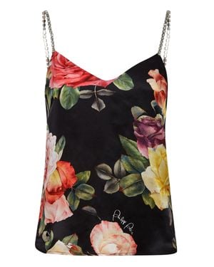Philipp Plein Tank Top Holiday Flowers - Red