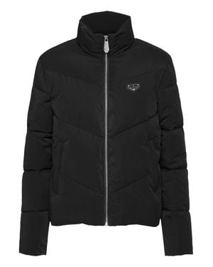Philipp Plein Nylon Puffer Jacket - Black