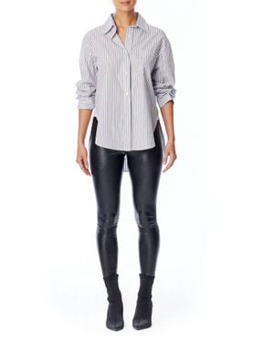 LBLC The Label Iris Stripe Button Up Shirt - Gray
