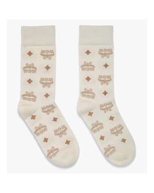 MCM Monogram Knit Socks - Natural