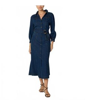 Cleobella Naya Denim Midi Dress - Blue