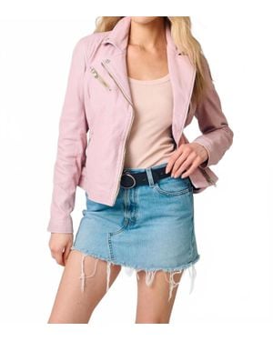 Mauritius Sofia Rf Leather Jacket - Blue