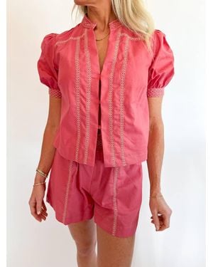 Aylaya Malabo Pull-On Shorts - Red