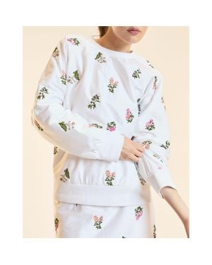 Cynthia Rowley Embroidered Pullover - Blue