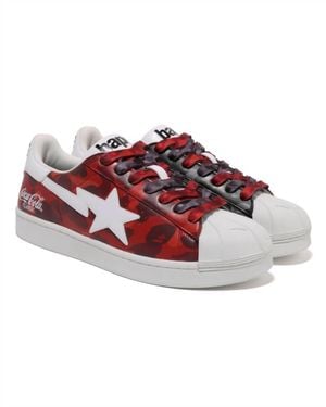 A Bathing Ape Coca Cola Skull Sta Sneakers - Red
