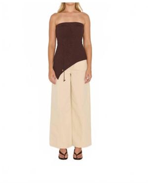 MINKPINK Keani Strapless Knit Top - Natural