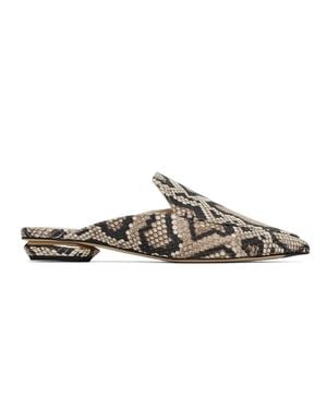 Nicholas Kirkwood Beya Snake-Embossed Mule - Brown