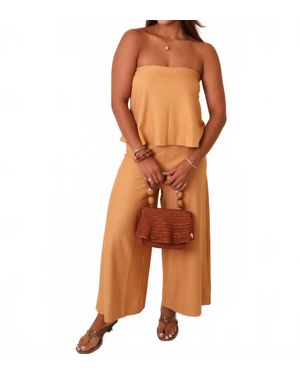 dress to Strapless Layered Jumpsuit - Orange