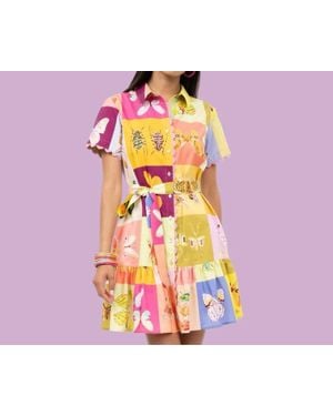 Uncle Frank The Patchwork Mini Dress - Purple