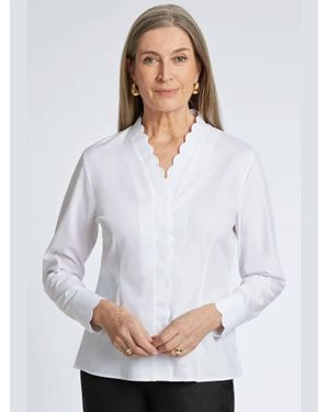 Foxcroft Bridget Button Down Blouse - White
