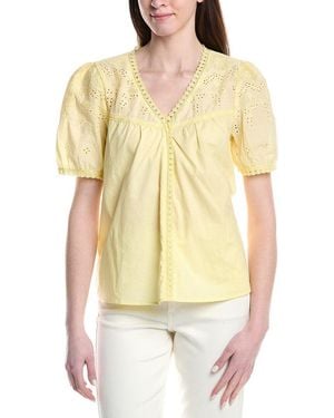 ANNA KAY Clem Embroidery Top - Yellow