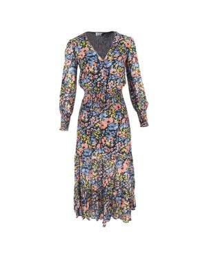 RIXO London Maya Shirred Maxi Dress - Multicolor