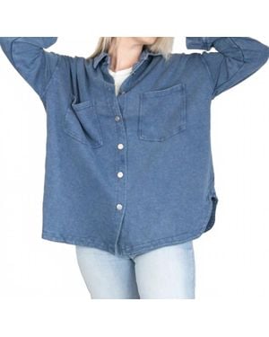 Panache Apparel Super Soft Button Down Shirt - Blue