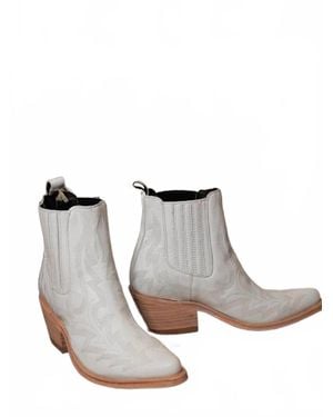 Liberty Black Simone Stitch Bootie - White