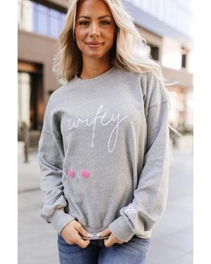Ampersand Ave College Pullover Sweatshirt - Gray
