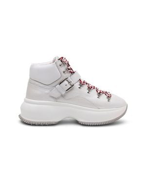 Hogan Buckled High-Top Sneakers - Gray