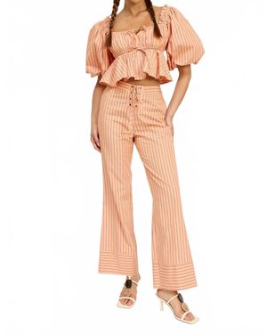JACQUIE THE LABEL Kelsey Stripe Pants - Natural