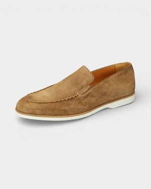 Bontoni Raggio S-Stitch Venetian Shoes - Natural