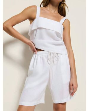 Nation Ltd Charley Linen Short - White