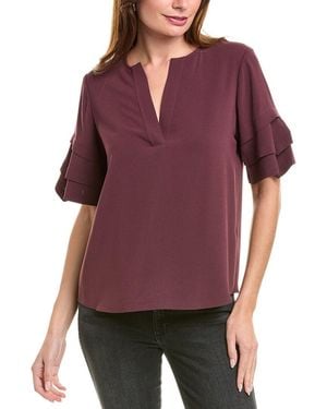 FRAME Tiered Ruffle Blouse - Purple
