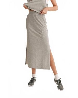 Sadie & Sage Break A Sweat Maxi Skirt - Natural