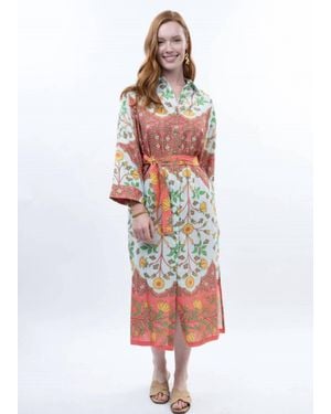 Uncle Frank Francie Floral Midi Dress - White