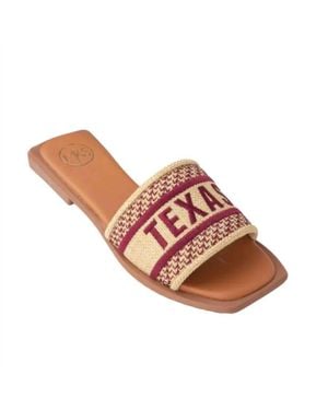 Makers Bobbie Game Day Texas Sandals - Brown