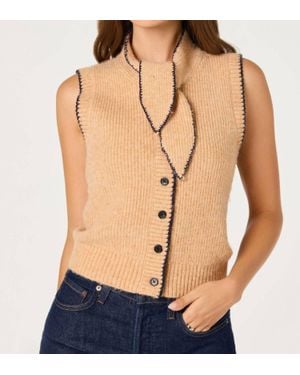 Astr Auber Tie Neck Vest - Blue