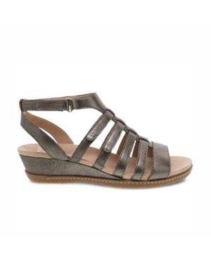 Dansko Athena Small Wedge Sandals - Gray