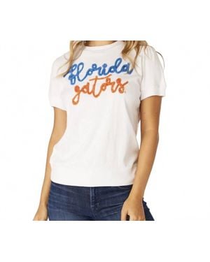 Stewart Simmons Florida Gators Glitter Script Shirt - White