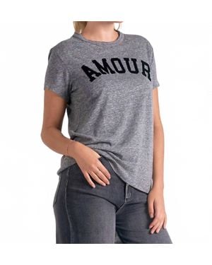 Elan Amour Crew Neck Top - Gray