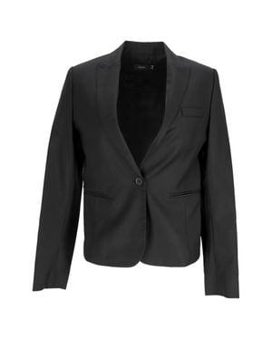 JOSEPH Single-Breasted Blazer With Pockets - Black